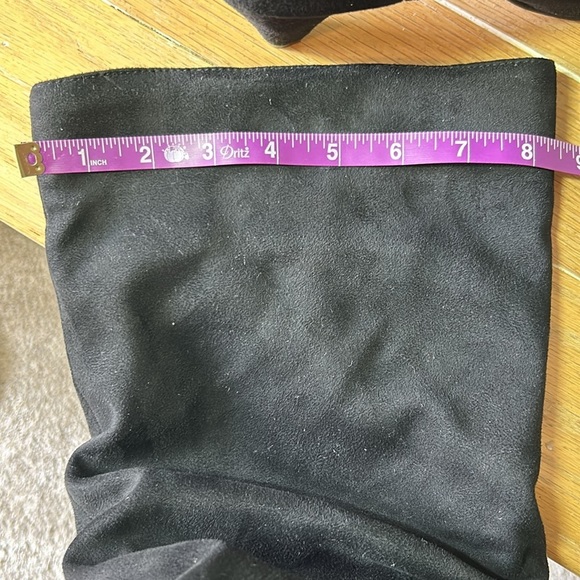 Lane Bryant heeled boots size 11 W inside zipper soft faux suede new 3.5” heel - Picture 12 of 17